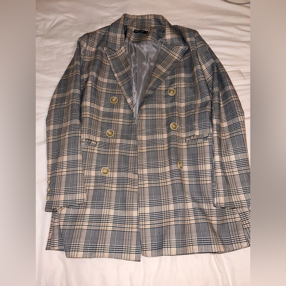 nasty gal plaid blazer